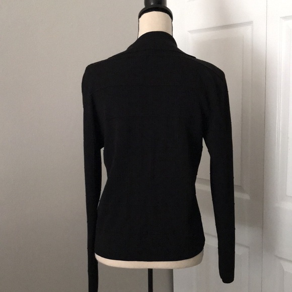 MAEVE By Anthropologie COLLARED KNIT CARDIGAN SWEATER JACKET GOLDBUTTON BLACK| M - Picture 8 of 14